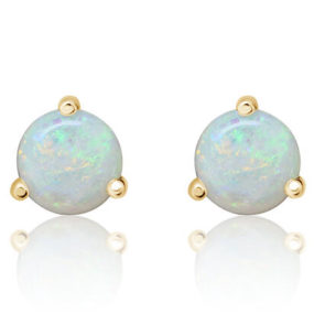 Australian Opal Martini Earrings in 14k Yellow Gold