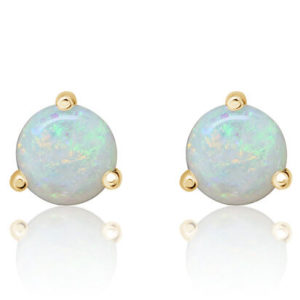 Australian Opal Martini Earrings in 14k Yellow Gold
