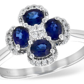 14kw Sapphire and Diamond Ring