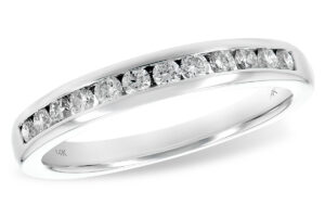 Channel Set Diamond Band in 14k White Gold
